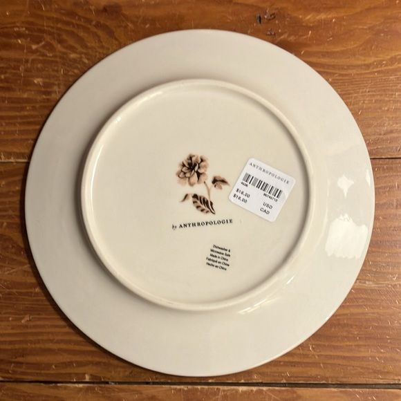 Anthropologie Portobello Stoneware Dessert Plate DACHSHUND Dog NWT - Picture 7 of 7